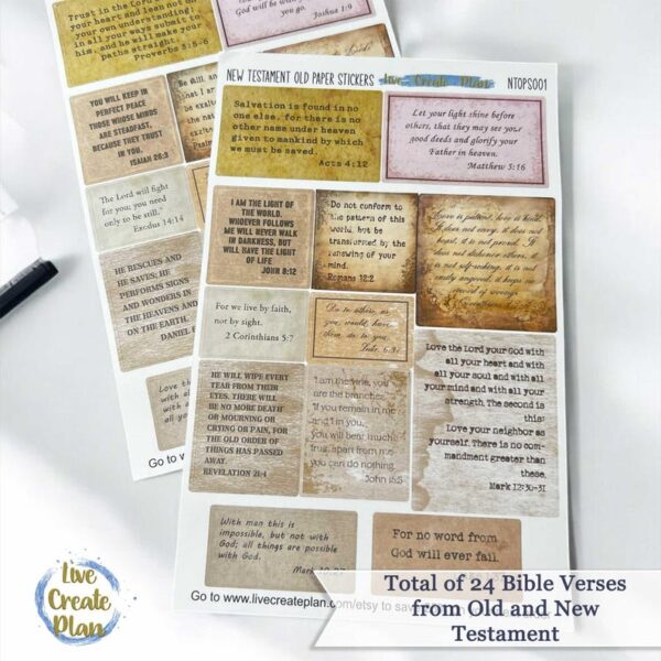 Old and New Testament Vintage Style Bible Stickers (Copy)
