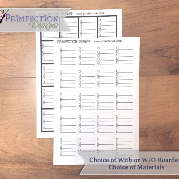 Checklist template with options