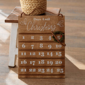 Wooden Christmas countdown calendar
